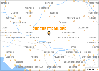 map of Rocchetta di Vara