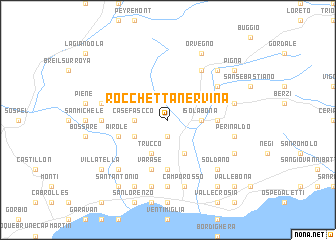 map of Rocchetta Nervina