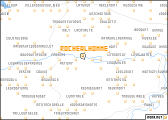 map of Roche à lʼHomme