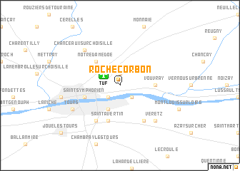 map of Rochecorbon