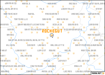 map of Rochegut