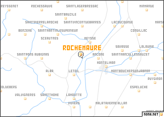 map of Rochemaure