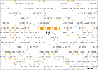 map of Rochepaule