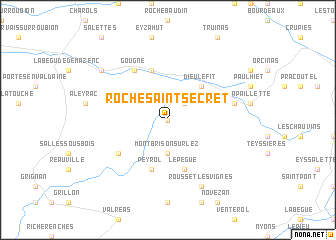 map of Roche-Saint-Secret