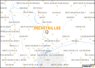 map of Rochetaillée