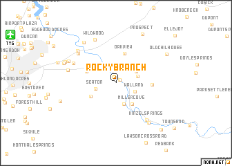 map of Rocky Branch