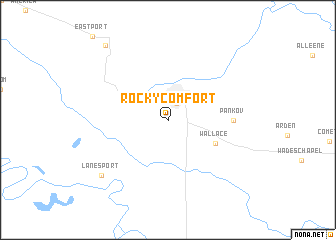 map of Rocky Comfort