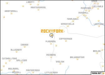 map of Rocky Fork