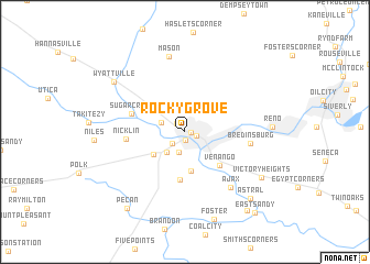 map of Rocky Grove