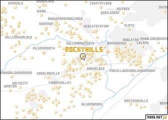 map of Rocky Hills