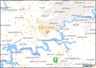 map of Rocky Hill