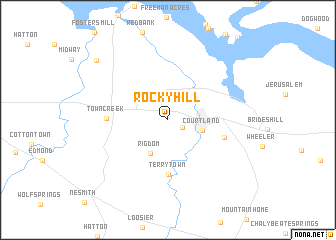 map of Rocky Hill
