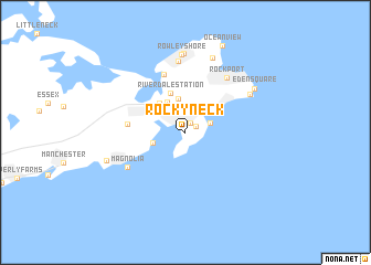 map of Rocky Neck