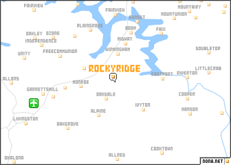 map of Rocky Ridge