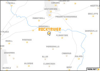 map of Rocky River