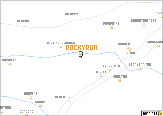 map of Rocky Run