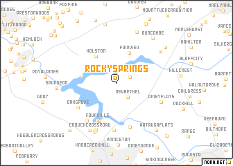 map of Rocky Springs