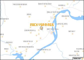 map of Rocky Springs