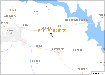 map of Rocky Springs