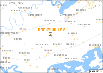 map of Rocky Valley