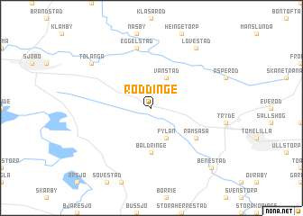 map of Röddinge