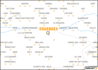 map of Rødebæk