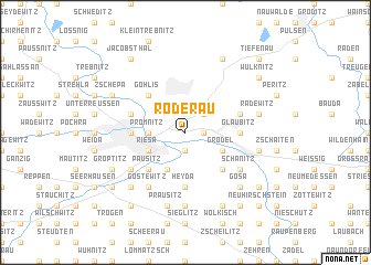 map of Röderau