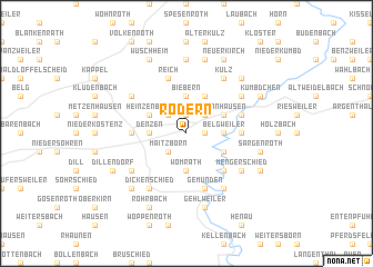 map of Rödern