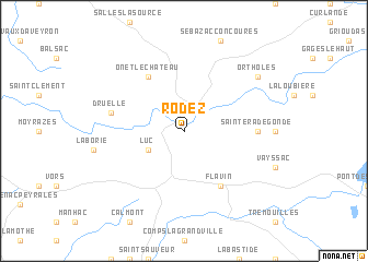 map of Rodez