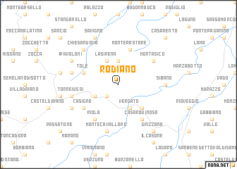 map of Rodiano