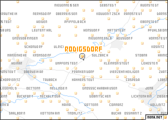 map of Rödigsdorf