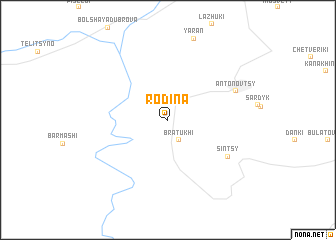 map of Rodina