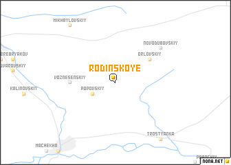 map of Rodinskoye