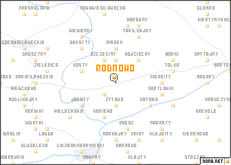 map of Rodnowo