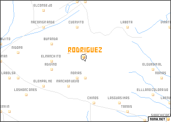 map of Rodríguez