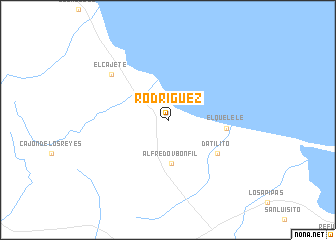 map of Rodríguez