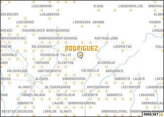 map of Rodríguez