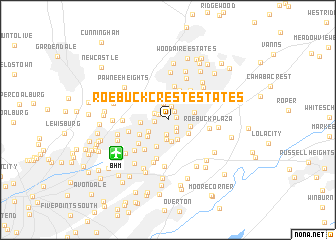 map of Roebuck Crest Estates