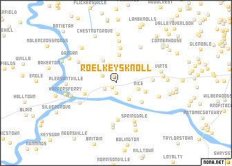map of Roelkeys Knoll