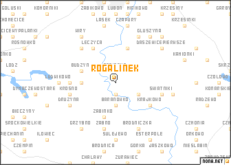 map of Rogalinek