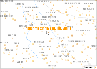 map of Rogatec nad Želimljami