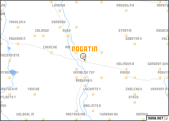 map of Rogatin