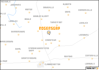 map of Rogers Gap