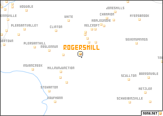 map of Rogers Mill