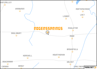 map of Rogers Springs