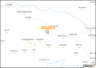 map of Rogers