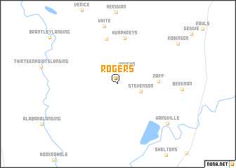 map of Rogers