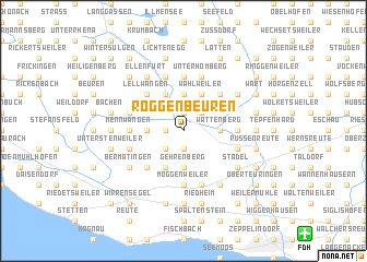 map of Roggenbeuren