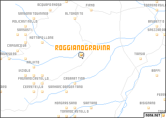 map of Roggiano Gravina