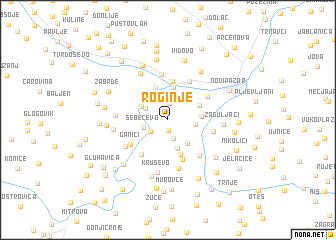 map of Roginje